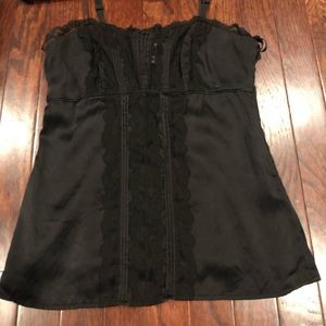 Timeless Black Lace Cami, WHBM, Size XXS